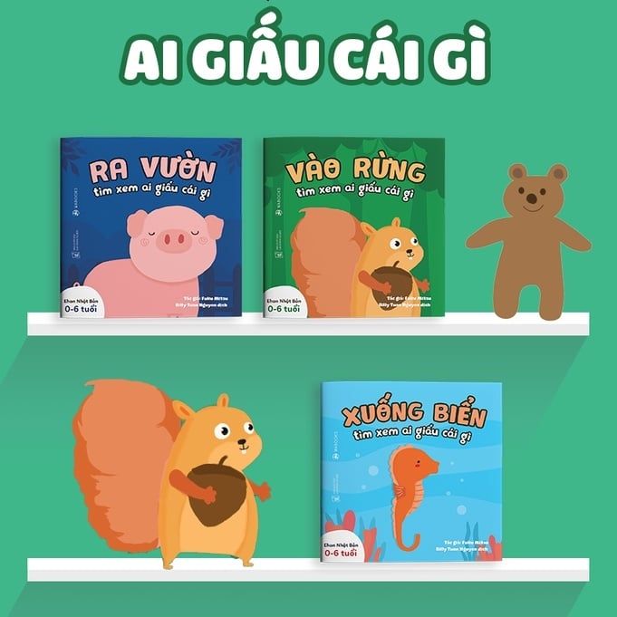  Sách Ehon - Combo Ai giấu cái gì - Dành cho trẻ từ 0 - 4 tuổi 