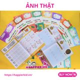  Bộ 16 cuốn sách tập tô màu, luyện viết, học chữ, học số,  câu đố tư duy 