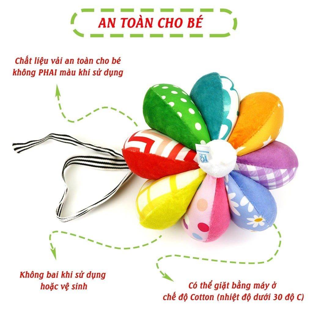  Bóng múi luyện chân montessori Cầu Vồng PiPoVietnam, có dây treo 