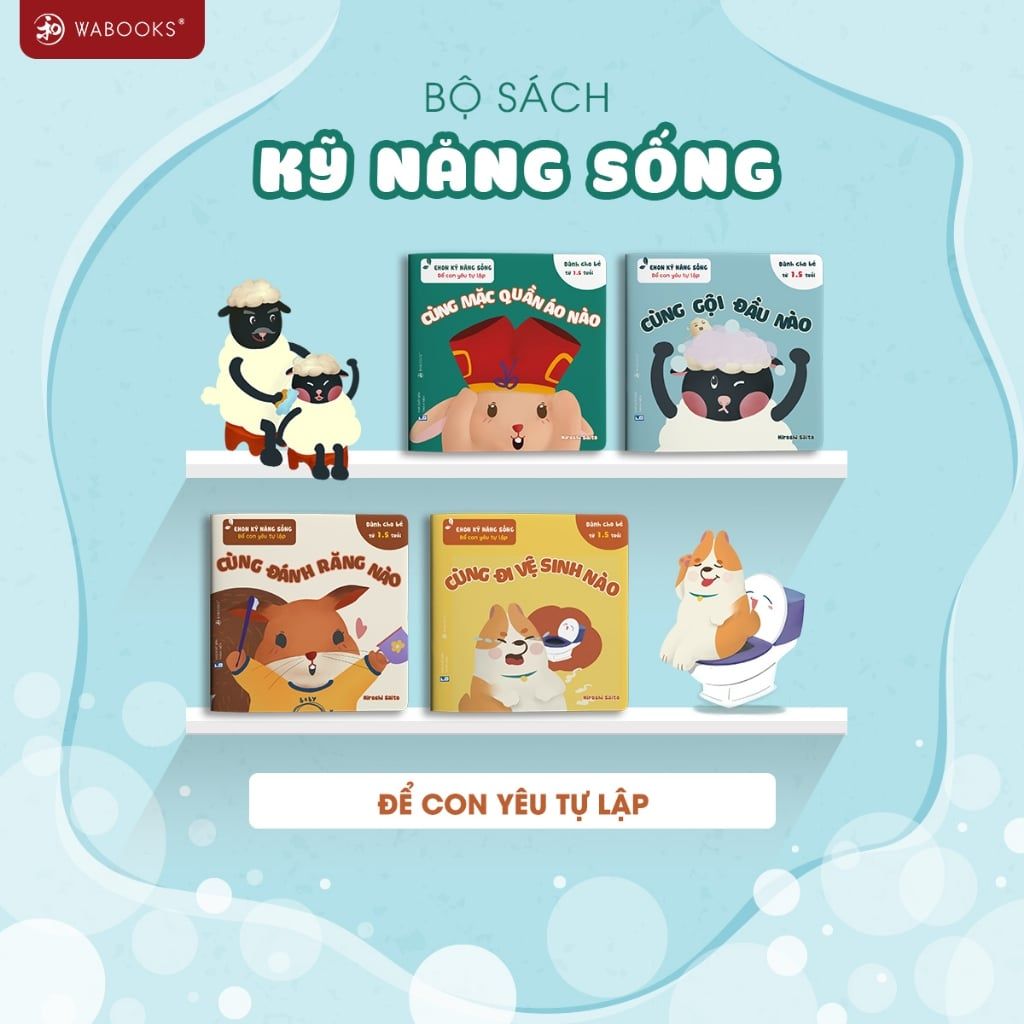  Sách Ehon Wabooks Nhật Bản - Để con yêu tự lập cho trẻ từ 1.5 tuổi 