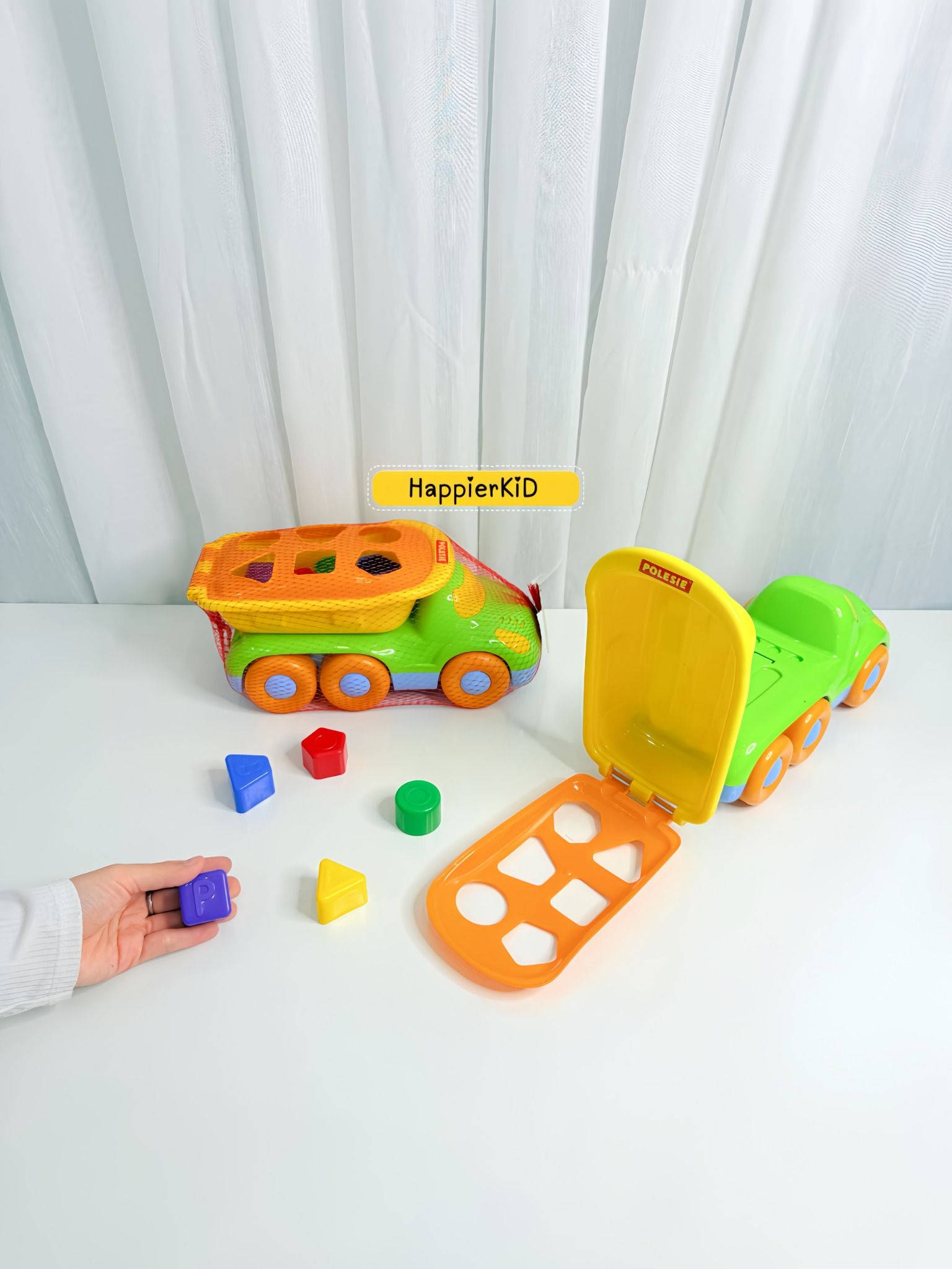  Xe tải Buddy Polesie thả hình học hình khối cho bé 1+ 