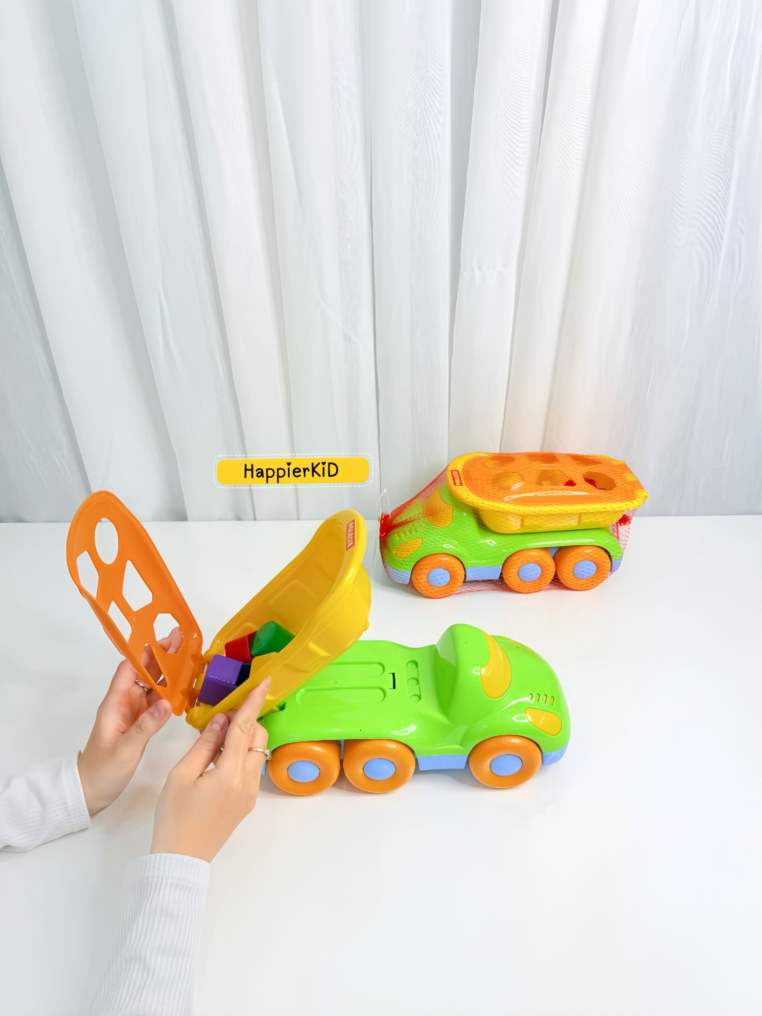  Xe tải Buddy Polesie thả hình học hình khối cho bé 1+ 