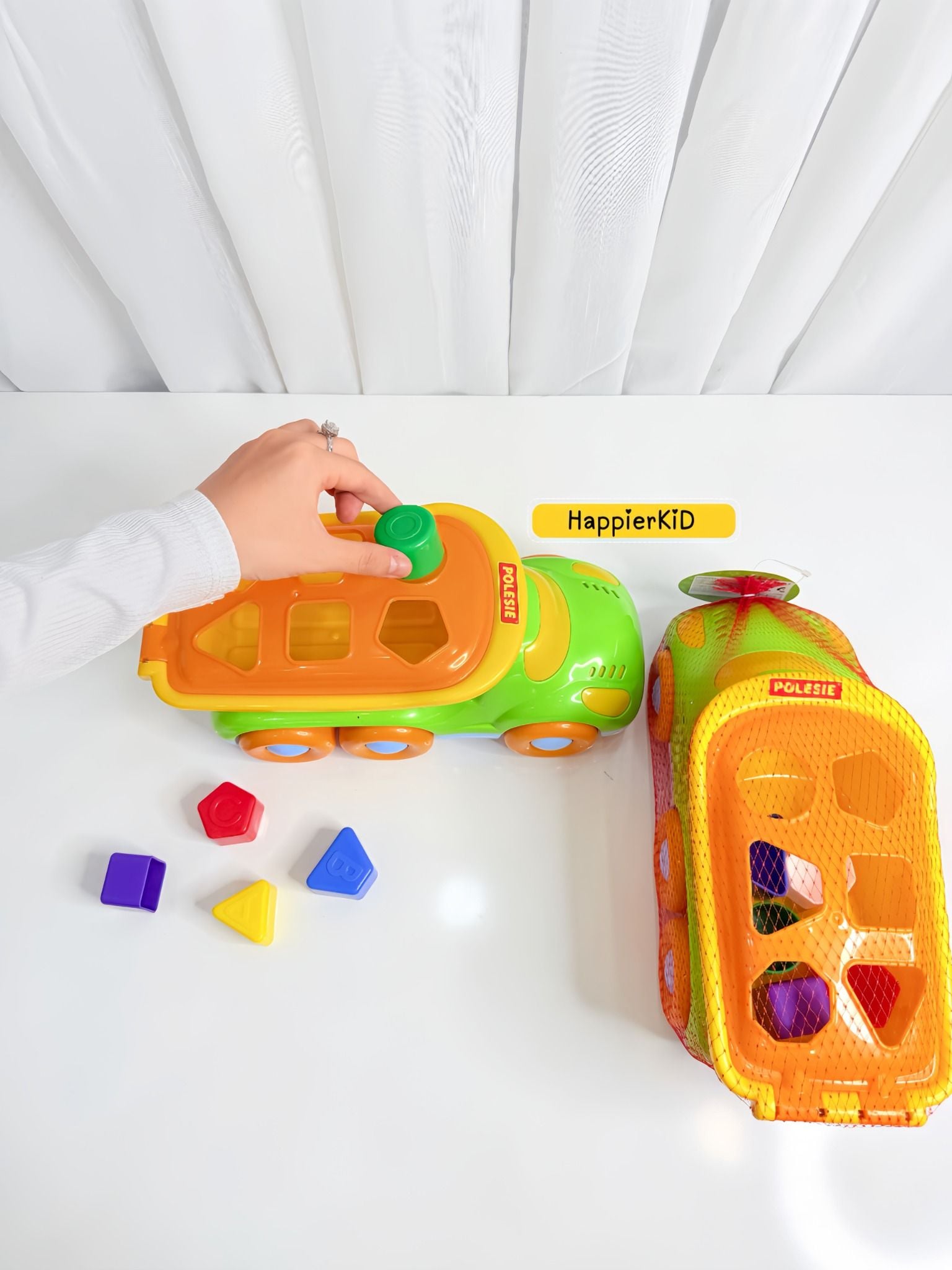  Xe tải Buddy Polesie thả hình học hình khối cho bé 1+ 