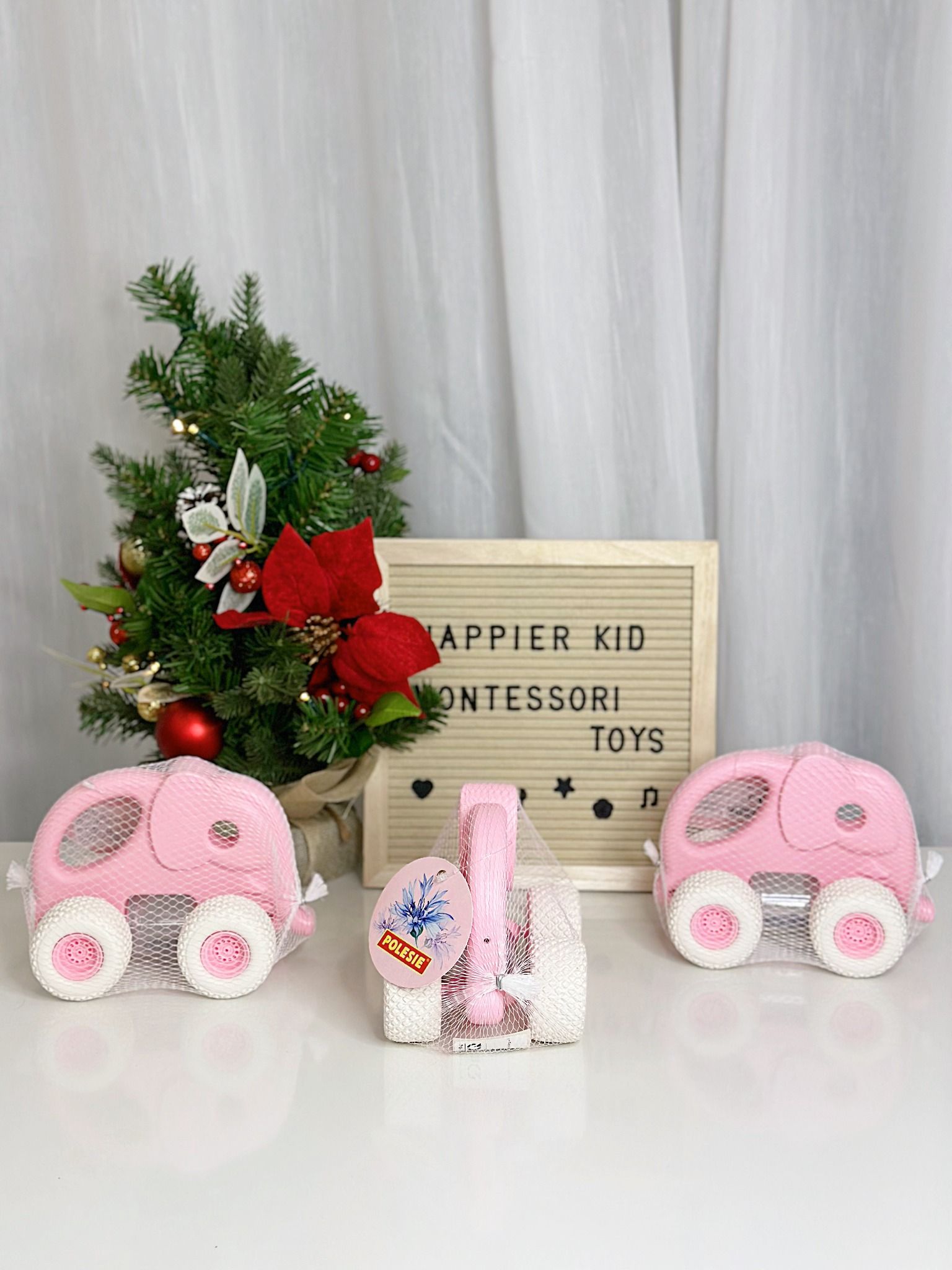  Xe voi con lục lạc Gripcar cho bé - Hồng - POLESIE Toys  Châu Âu 