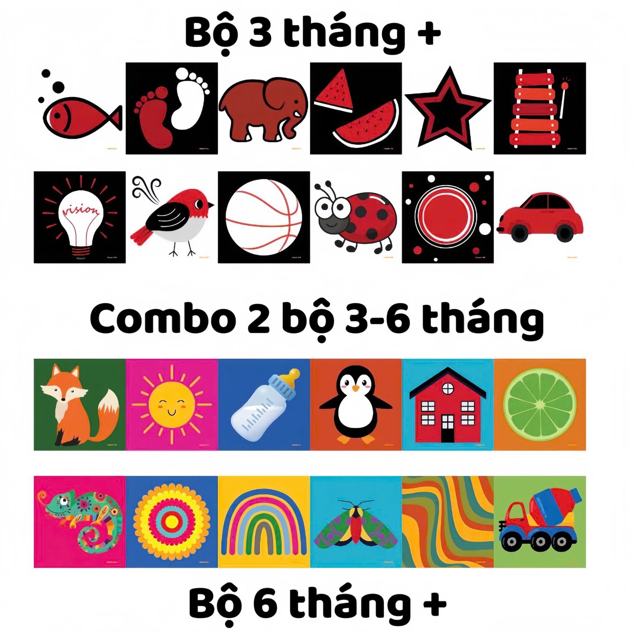  Thẻ Gấp Kích Thích Thị Giác Cho Bé HAPPIER KID 