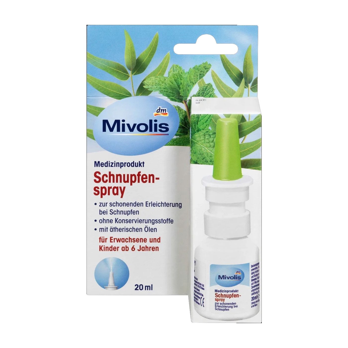  Xịt mũi thảo dược Mivolis Schnupfenspray, 20 ml 