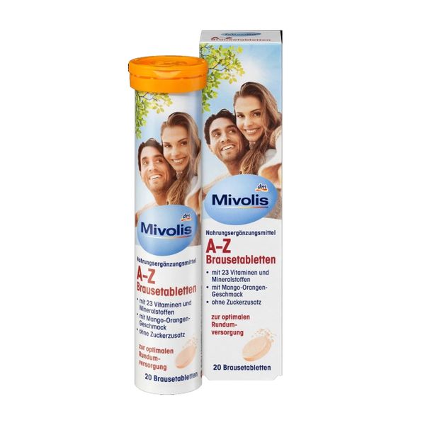  Viên sủi tổng hợp Mivolis A-Z bổ sung 23 Vitamin và khoáng chất, 20 viên 