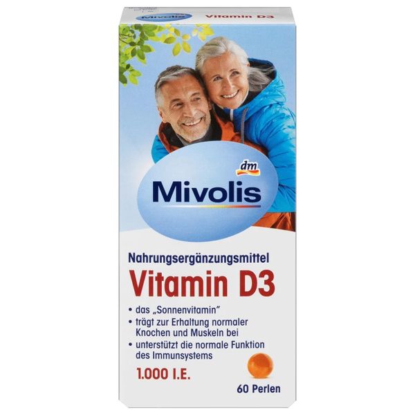  Viên uống Vitamin D3 Mivolis bổ xương khớp 1000 I.E 