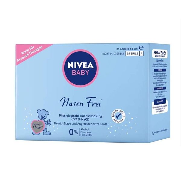  Dung dịch nước muối sinh lý NIVEA Baby Nasen Frei 24 Ống 24*5ML 