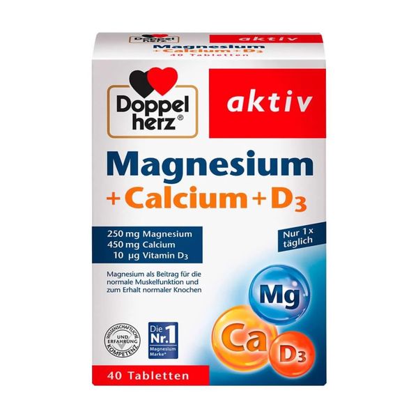  Viên uống Doppelherz Magnesium + Calcium + D3 