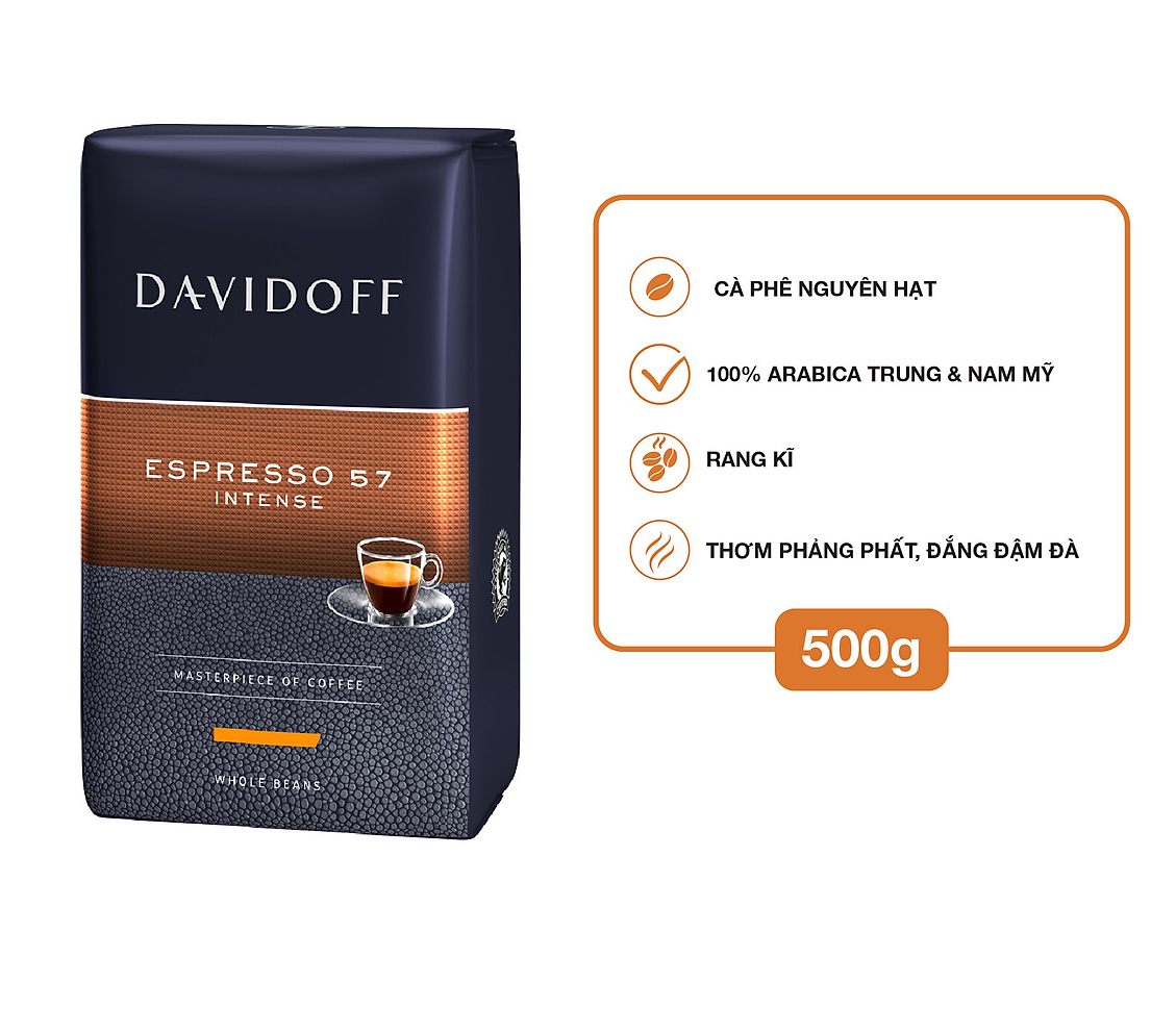  Cà phê nguyên hạt hạng sang Davidoff Café - Espresso 57 - 500g 