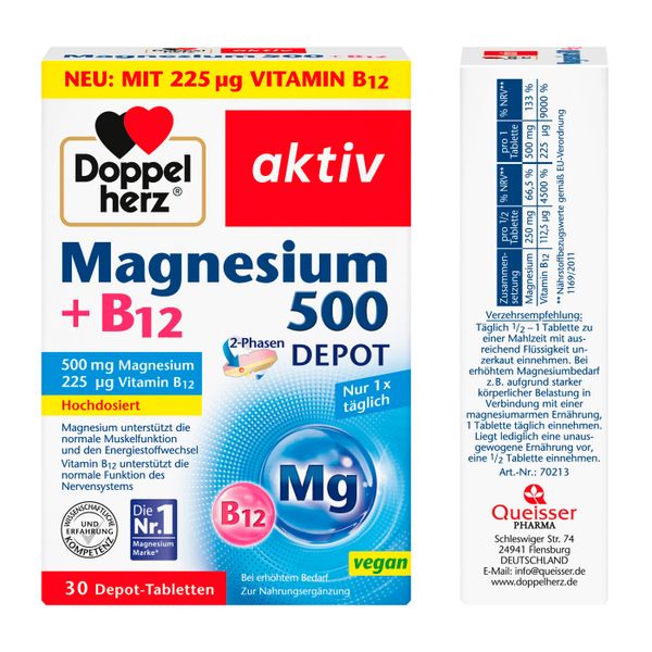  Viên uống DoppelHerz bổ sung Magnesium 500+B12 