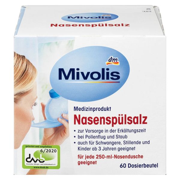 Nước muối sinh lý rửa mũi xoang Mivolis 60 gói 