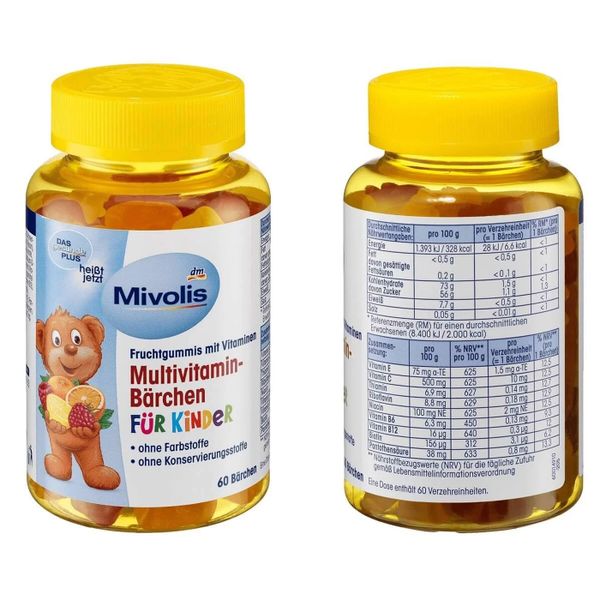  Kẹo gấu Mivolis Multivitamin 