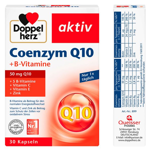  Bổ Tim Doppelherz Coenzym Q10 + B-vitamine 30v 