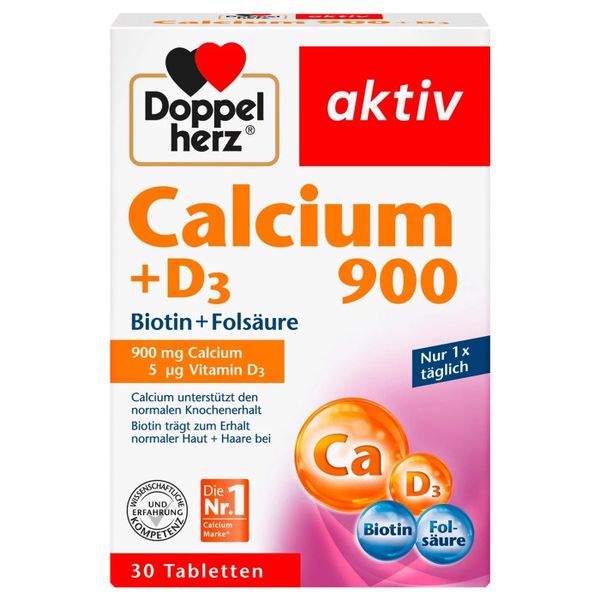  VIÊN UỐNG CALCIUM + D3 900 DOPPELHERZ AKTIV (HỘP 30V) 