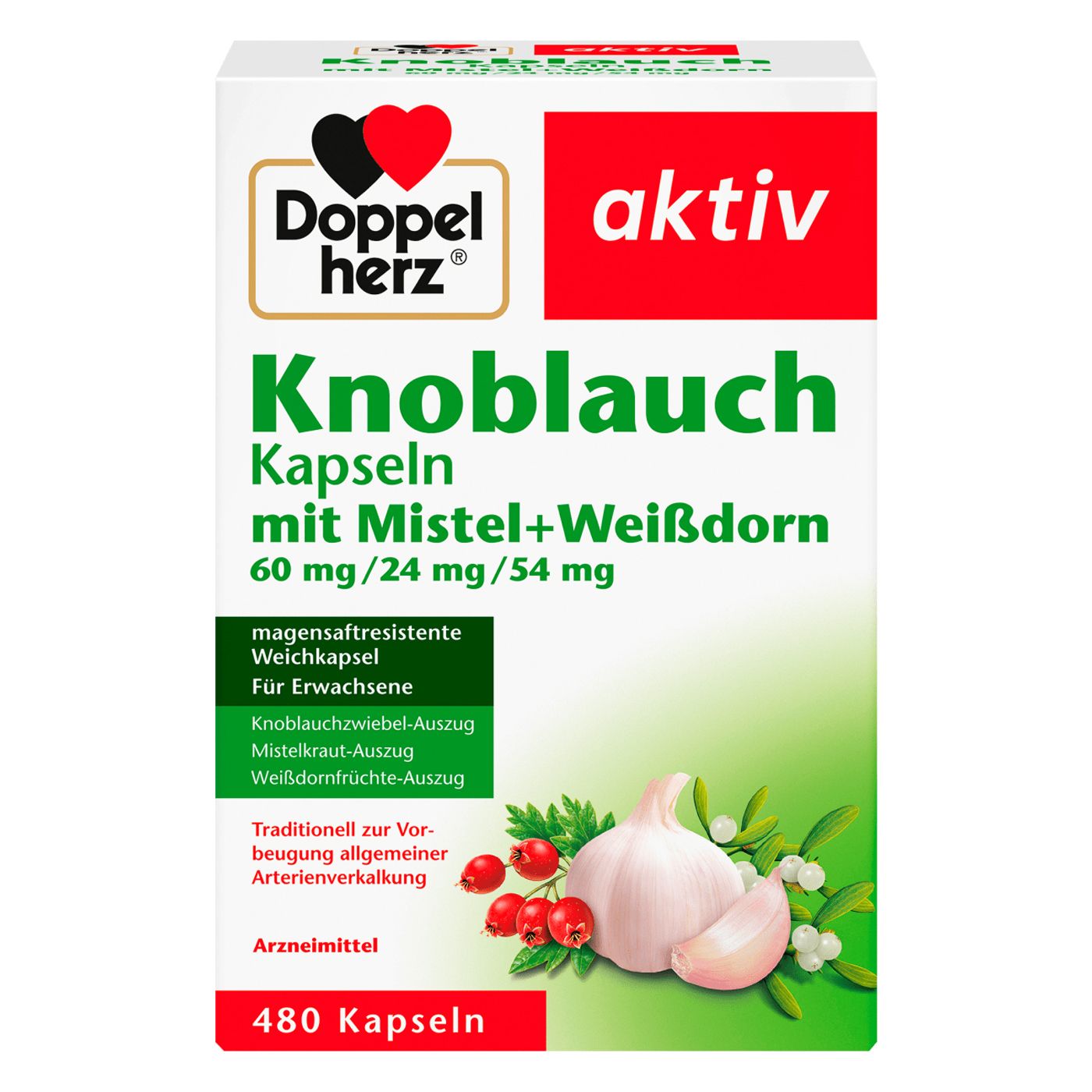  Viên Tỏi bổ tim mạch Doppelherz Knoblauch mit Mistel+ Weißdorn 