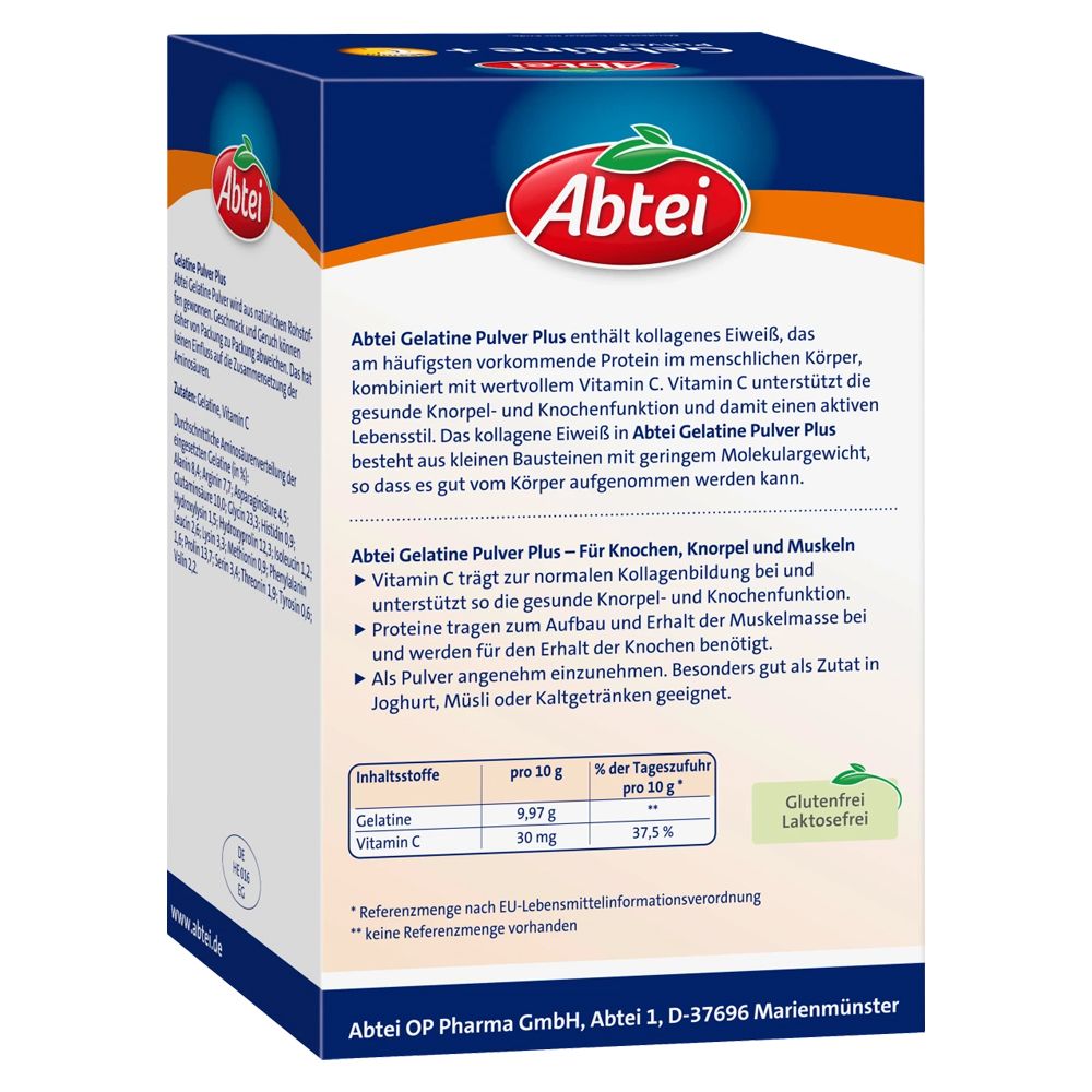 Bột Gelatin và Vitamin C hỗ trợ xương, sụn và cơ Abtei Siêu thị hàng