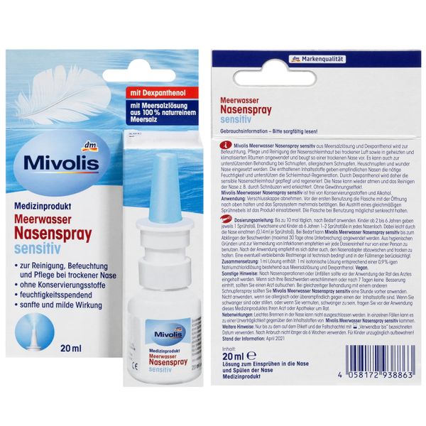  Xịt mũi muối biển Mivolis 20ml 