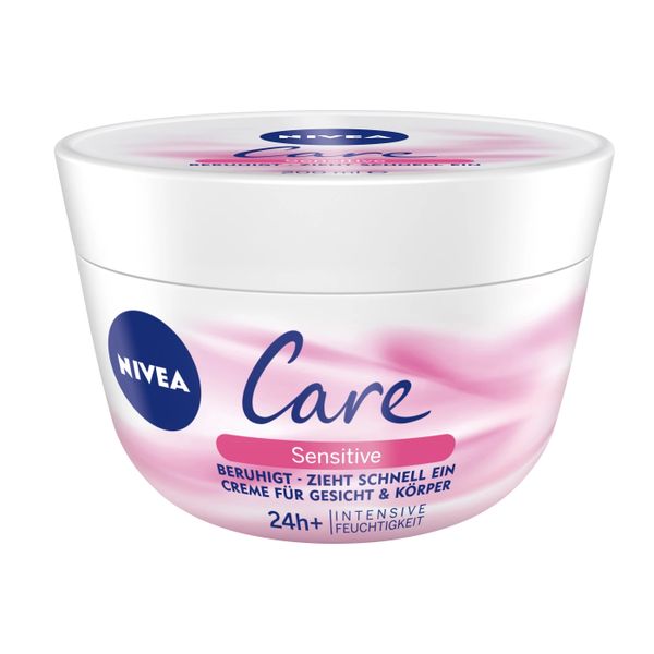  Kem dưỡng ẩm Nivea Care Sensitive chống da khô nứt nẻ cho da nhạy cảm, 200ml 