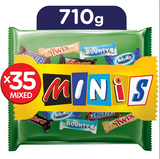  Kẹo socola hỗn hợp Minis Mix 710g - 35 viên (gói) 