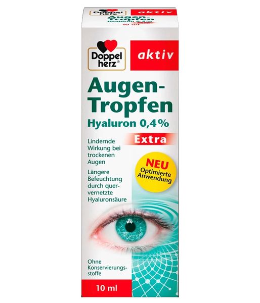  Nhỏ mắt Doppelherz Augen- Tropfen Hyaluron 0,4 % 
