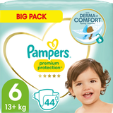  Bỉm Pampers Premium Protection Größe 6 Extra Large, 13-18 kg 44 miếng 