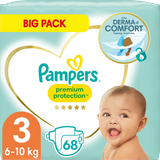  Bỉm Pampers Premium Protection Größe 3 Midi, 6-10 kg, Big Pack,68 miếng 