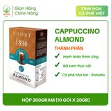  Combo 2 Hộp Cà Phê Hòa Tan ADORÉ 1890 Cappuccino Almond Cafe 3in1 Vị Hạnh Nhân Sánh Mịn Thơm Ngon Độc Đáo Hộp 200g (10 gói x 20g) 