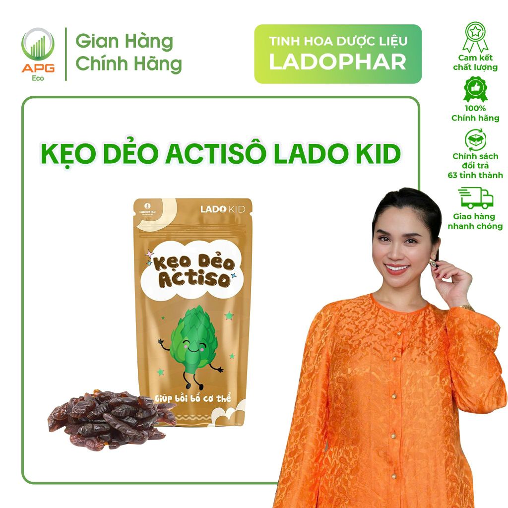 LADO KID KẸO DẺO ACTISÔ HỖ TRỢ ĂN NGON MIỆNG, TÚI 40G