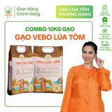  Combo 2 Bao Gạo VEBO Lúa Tôm APG ECO Thương Hạng Hữu Cơ, Mềm, Dẻo, Quy cách túi 5Kg [Sản phẩm mới] 