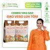  Combo 2 Bao Gạo VEBO Lúa Tôm APG ECO Thương Hạng Hữu Cơ, Mềm, Dẻo, Quy cách túi 5Kg [Sản phẩm mới] 