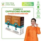  Combo 2 Hộp Cà Phê Hòa Tan ADORÉ 1890 Cappuccino Almond Cafe 3in1 Vị Hạnh Nhân Sánh Mịn Thơm Ngon Độc Đáo Hộp 200g (10 gói x 20g) 