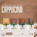  Combo 2 Hộp Cà Phê Hoà Tan - Cappuccino Nutty Nutrition (Mix 4 vị) và Cappuccino Coconut (Vị Dừa) ADORÉ 1890 