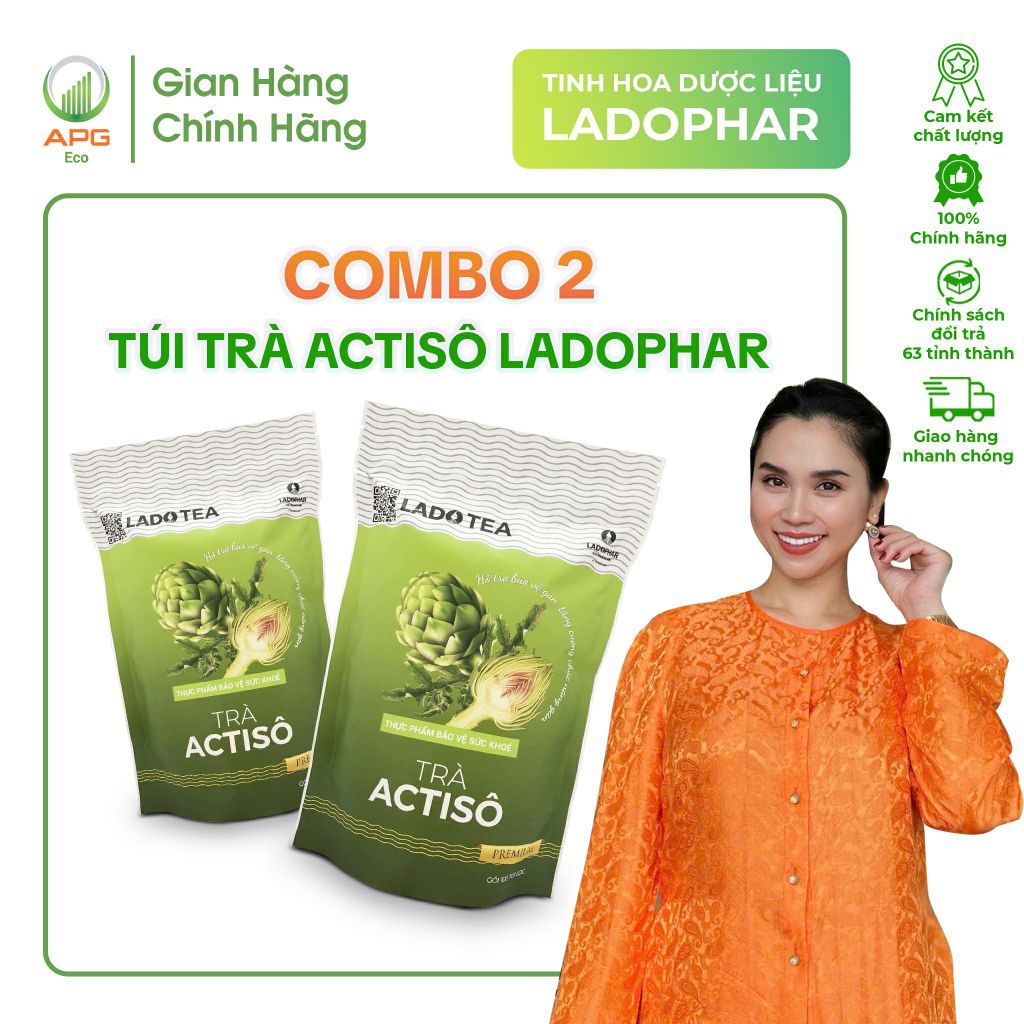 Combo 2 Túi Trà Atisô Ladophar (1 túi 100 túi lọc)