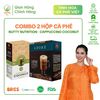  Combo 2 Hộp Cà Phê Hoà Tan - Cappuccino Nutty Nutrition (Mix 4 vị) và Cappuccino Coconut (Vị Dừa) ADORÉ 1890 