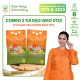  Combo 2 Túi Gạo 2Kg Vebo ST25 APG ECO Hữu cơ, Dẻo, Thơm lá dứa - Phiên bản Tết Ất Tỵ 2025 