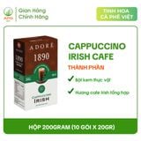  Cà Phê Hòa Tan ADORÉ 1890 Cappuccino Irish Cafe Đậm Vị Espresso Kem Béo Thơm Ngậy Độc Đáo Giúp Tỉnh Táo Hộp 200g 