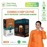 Combo 2 Hộp Cà Phê Hoà Tan - Cappuccino Nutty Nutrition (Mix 4 vị) và Cappuccino Almond (Vị Hạnh nhân) ADORÉ 1890 