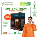  Combo 2 Hộp Cà Phê Hoà Tan - Cappuccino Nutty Nutrition (Mix 4 vị) và Cappuccino Coconut (Vị Dừa) ADORÉ 1890 