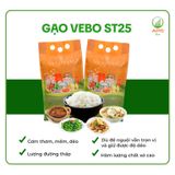  Combo 2 Túi Gạo 2Kg Vebo ST25 APG ECO Hữu cơ, Dẻo, Thơm lá dứa - Phiên bản Tết Ất Tỵ 2025 