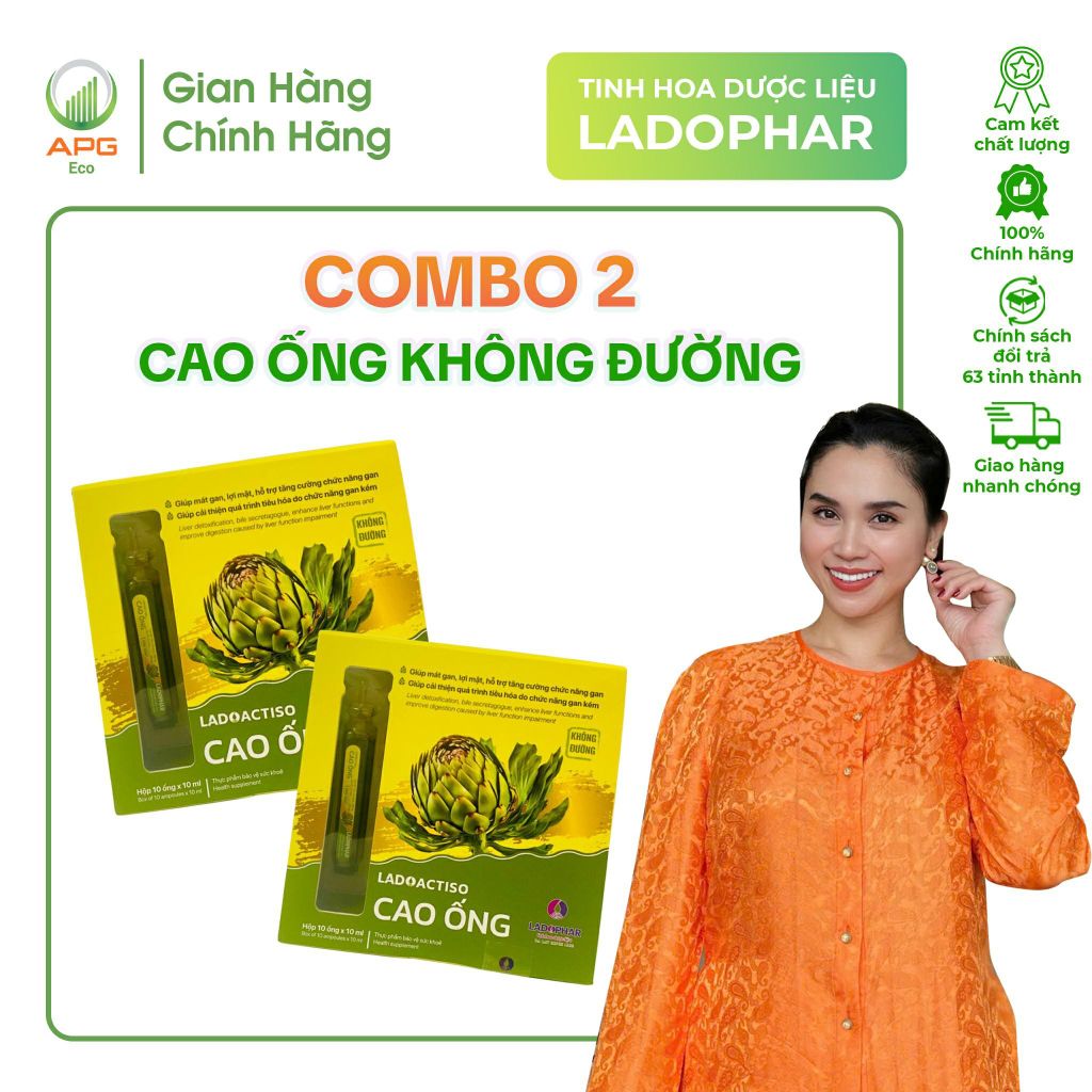 Combo 2 Hộp Cao ống không đường, hữu cơ, bảo vệ sức khỏe (Quy cách 10ml x 10 ống/Hộp)