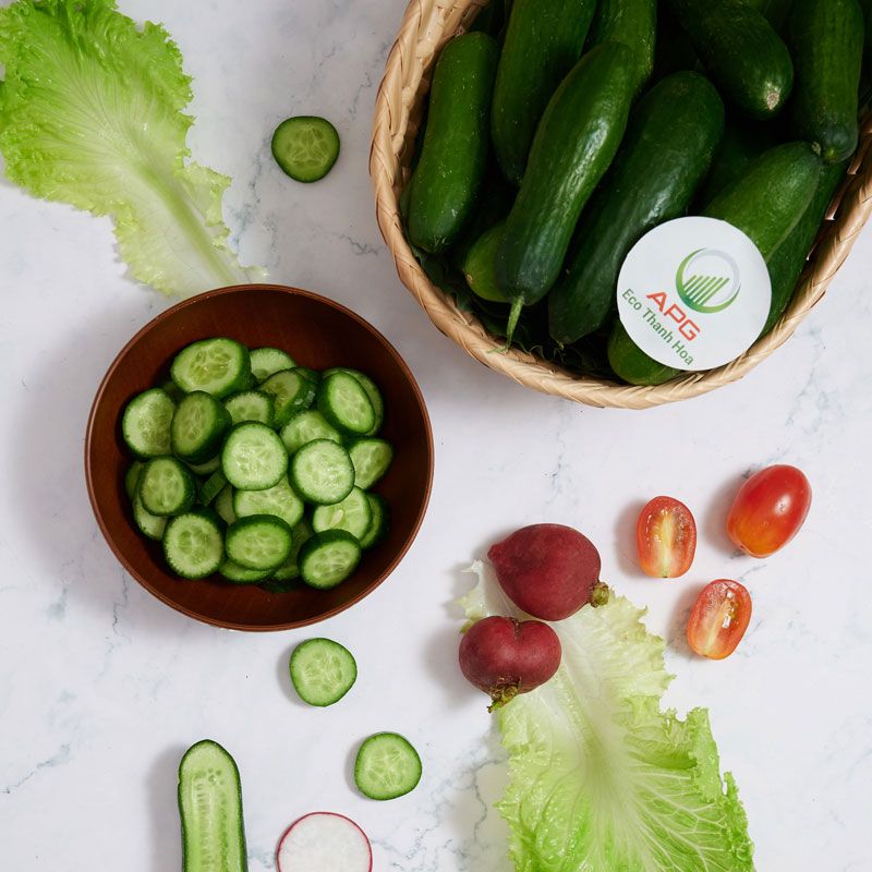  [HCM] Dưa Leo hữu cơ - APG ECO - Củ quả tươi tốt ( Bịch 500g) 