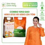  Combo 10Kg Gạo VEBO ST25 Và VEBO Lúa Tôm Thượng hạng [MỚI] APG ECO, Hữu Cơ (Tổng nhận 10Kg) 