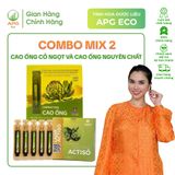  Combo Mix 2 gồm Cao Ống Atiso Có Cỏ Ngọt và Cao Ống Nguyên Chất (Quy cách 10ml x 10 ống/Hộp) 