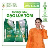  Combo 10kg - 2 túi gạo Lúa Tôm thượng hạng, hữu cơ (thực nhận 10kg) 