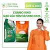  Combo 10kg (1 túi Vebo ST25 hữu cơ, 1 túi Lúa Tôm hữu cơ) thực nhận 10kg 