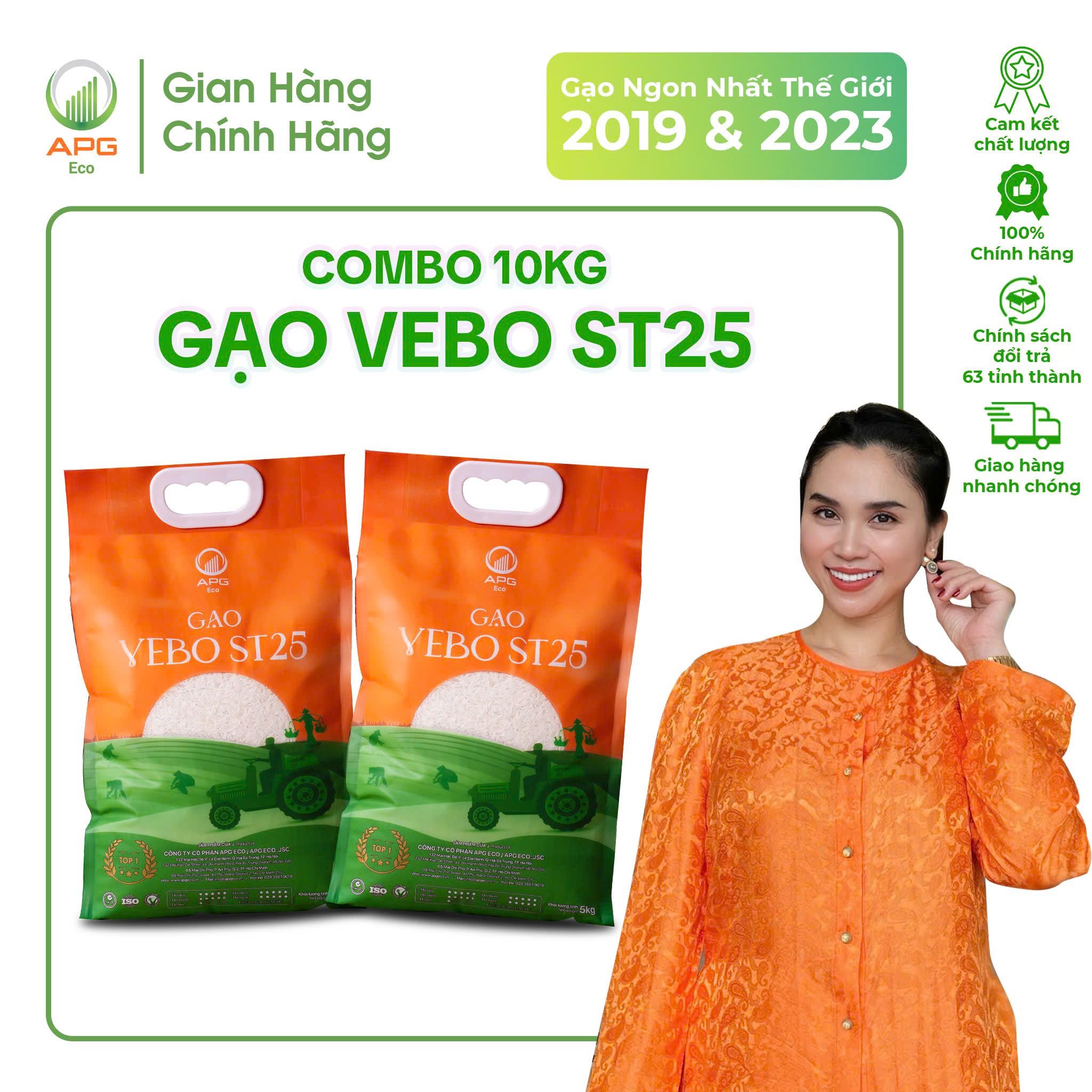 Combo 10kg Gạo Vebo ST25 – APGECO