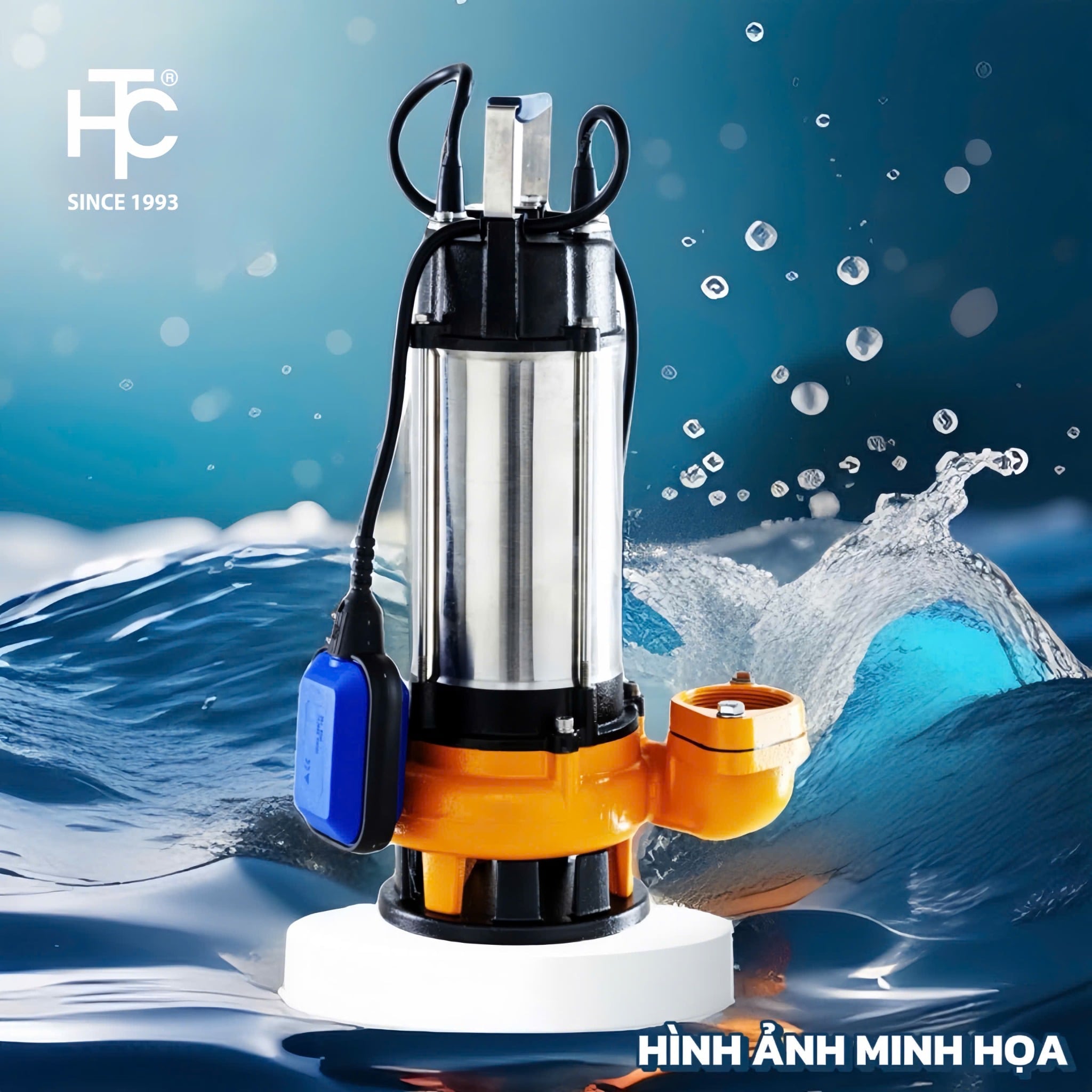 BƠM CHÌM NƯỚC THẢI BENRI 1.0HP - 220V CÓ PHAO