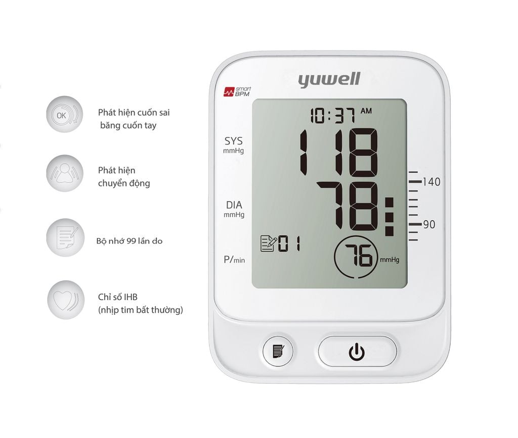 Máy Đo Huyết Áp YE660E - Tặng Nhiệt Kế YT-1C trị giá 750.000